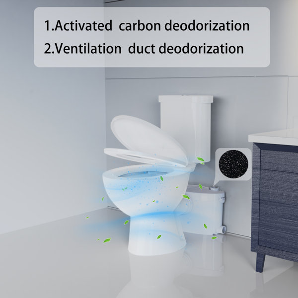 SUPERFLO Macerating Toilet with Waste Disposal and Upflush Toilet